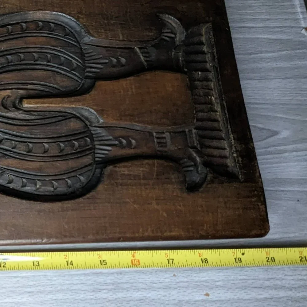 Antique Dutch Ornately Carved Large Wood Speculaas Cookie Mould